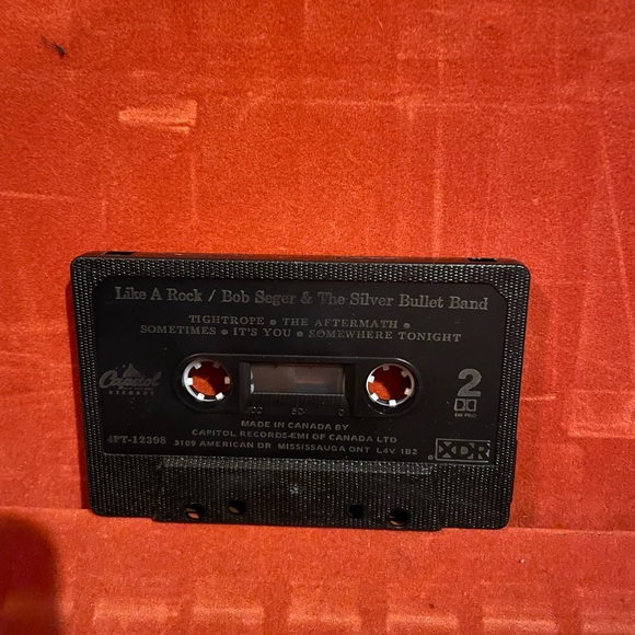 Vintage Bob Seeger & The Silver Bullet Band Like A Rock  1986 EMI Cassette Tape - Picture 5 of 5